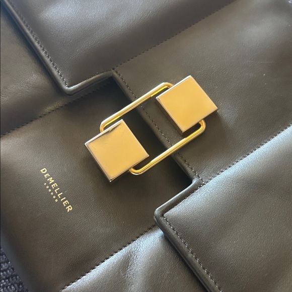 DeMellier Olive Green Leather Crossbody with Gold Hardware - Picture 8 of 8